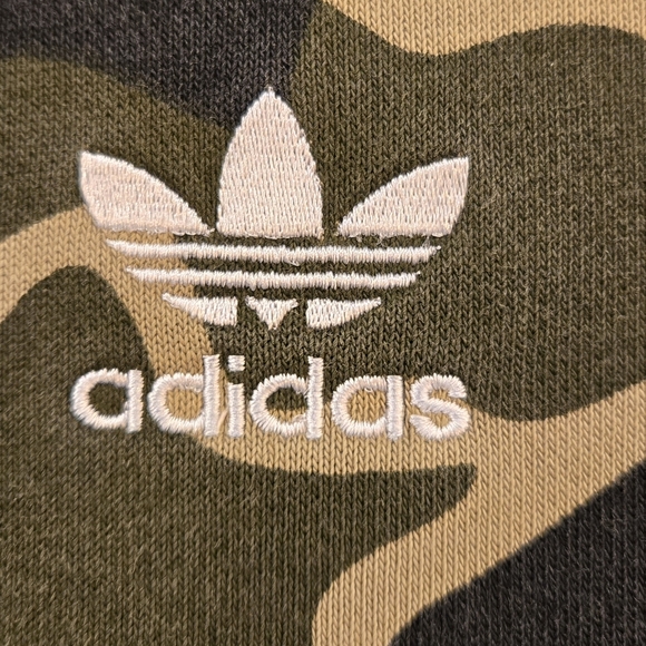 Adidas Ombre Camouflage Crewneck Pullover Sweatshirt Green Mens XXL - Picture 4 of 9